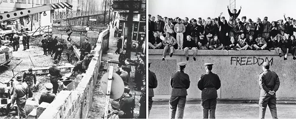 পূর্ব ও পশ্চিম জার্মানি বিভক্তকারী বার্লিন ওয়াল