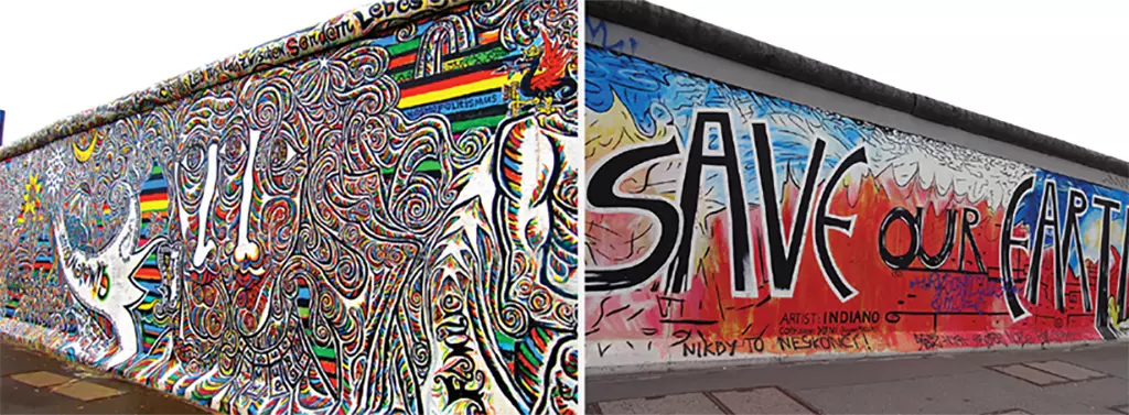 বার্লিন ওয়ালের বর্ণিল চিত্রকর্ম